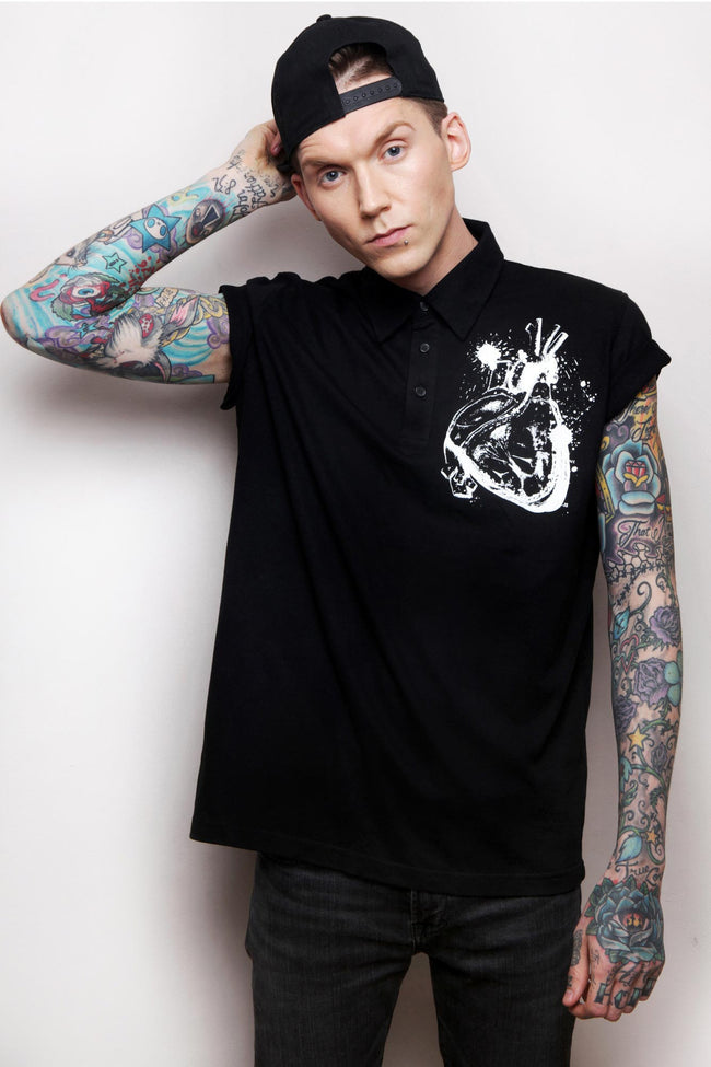 Heart polo shirt