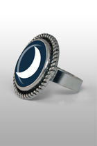 Crescent moon ring